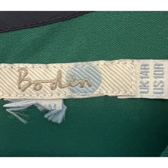 Boden Women’s Ponte Dress Size 10 R Green Lined 3/4 Sleeves Stretch Christmas - Picture 4 of 12